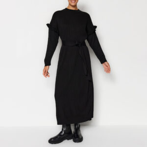 پیراهن بافتنی یقه گرد زنانه ترندیول مدل 713093627